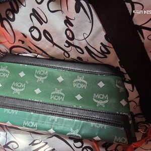 MCM Green and Black Crossbody Bag
